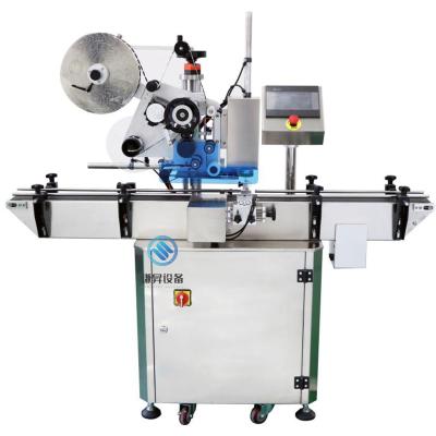 China SUNSHINE soap labeling machine / flat top sticker labeling machine / box top labeling machine for sale