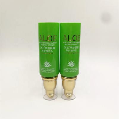 China High quality green 50g bb cream plastic cosmetic tube tubes airless cream tube with pump lid for sale