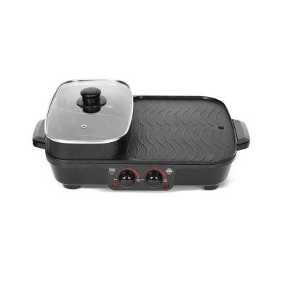 China Hotel New Arrival Household Portable Electric Chinese Hot Pot With Smokeless Grill With CE for sale