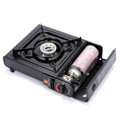 China New Outdoor Single Double Burner Hotel Fuel Propane And Butane Camping Gas Stove With Carry Case for sale