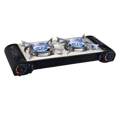 China New Hotel Dual Fuel Propane and Butane Gas Stove and Portable Outdoor Camping Heater 2 in 1 Dual Burner for sale