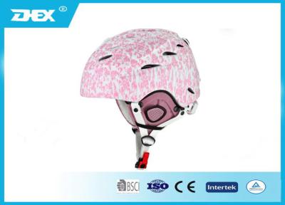 China Beautiful Fashionable Pink purple yellow downhill ski helmets women adult for sale