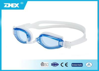 China Excellent performance silicone Blue Lens child swim goggles anti fog for sale