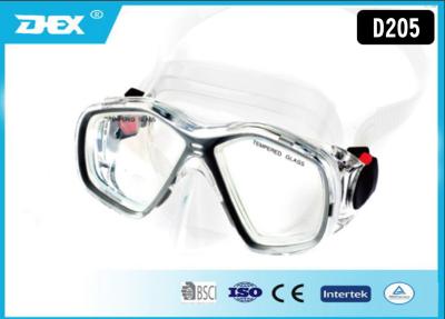 China Water transfer Tempered glasses scuba diving goggles for adult , chindren for sale