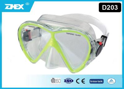 China Fashionable Scuba Diving Mask PVC Strap Tempered Glasses Lens Silicone for sale