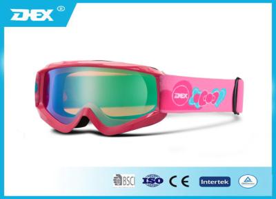 China Vidros protetores do Eyewear do esqui da lente cor-de-rosa do revestimento do PC dos óculos de proteção do esqui da neve à venda