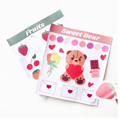 China Waterproof Custom Design Waterproof Cute Kawaii Matte Finish Kiss Cut Stickers Sheet for sale