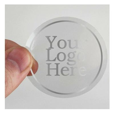 China High Quality Round Anti-counterfeiting Round Logo Plastic Vinyl Stickers Label Waterproof Clear Transparent Printing for sale