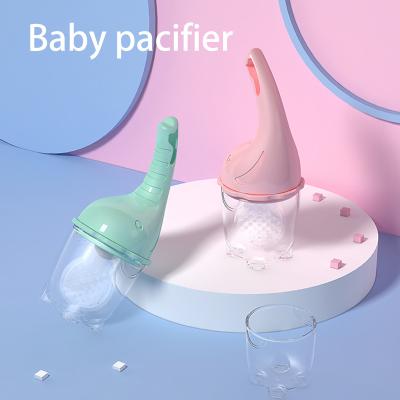 China BPA Free New Style Silicone Baby Nipple Fruit Vegetable Feeder Baby Animal Pacifier for sale