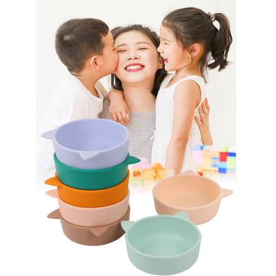 China BPA Free Design Baby Feeding Supplies Pork Bowl Tableware New Food Grade Silicon Free Suction Baby Snack Bowl for sale