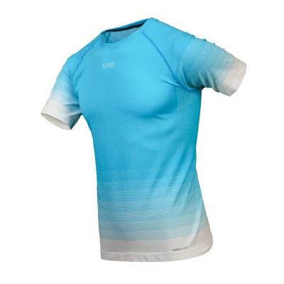 China Breathable High Quality Short Sleeve Gym Wear T-shirt Men Sport Quick Dry Seamless T Shirts for sale