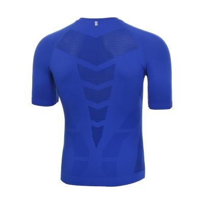 China Breathable Stretch Sports Training T-Shirt Seamless Four Way Quick Dry Sweat-Wicking for sale