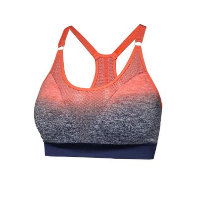 China Breathable Sports Bra Women Yoga Sports Breathable Quick Dry Bra Tops Bra Solid Pattern For Adults Quantity Fitness Cross Back Nylon/Spandex for sale