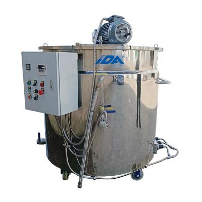 China Small Liquid Industrial Electric Heating 1000l Stainless Steel Jacketed Mixing Tank With Agitator for sale