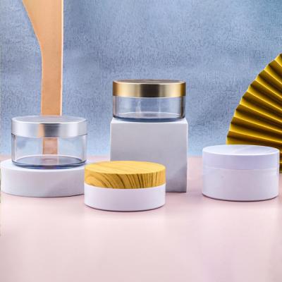 China 150 ml plastic crème potten Eco-vriendelijke witte lege crème potten voor cosmetische crèmes Te koop