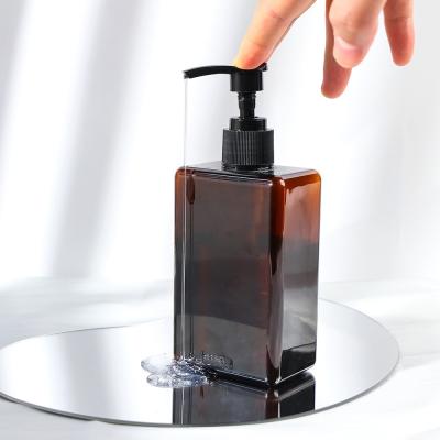 China 280ml PET Empty Bottle Cosmetic Custom Flat Square Dropper Spray Bottle for sale