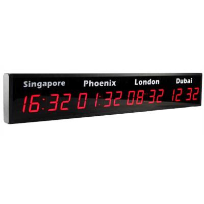 China House. Office More City Calls Time Zone Options Digital LED Wall Display World Clock for sale