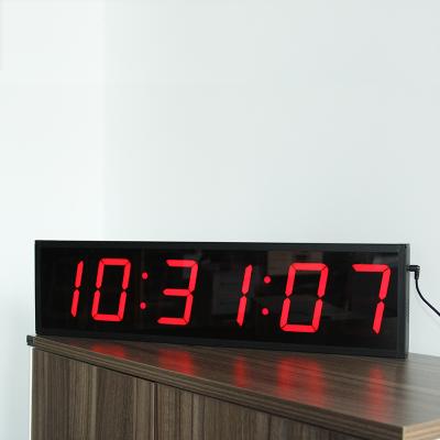 China GYM Modern Design LED Wall Clock Large Digital Display Electronic Clock for sale