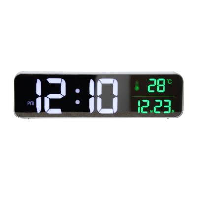 China Calendars LED Mirror Calendars Month Day Week Day Digital Alarm Clock Wall Calendar Clock for sale