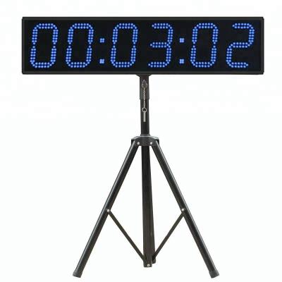 China Double Station Clock 6 Inch 6 Digit Outdoor Waterproof Marathon Racing Double Sided Clock Led Race Timer Graphics Custom Customized Logo for sale