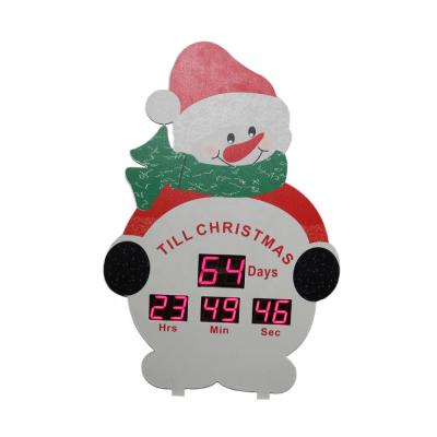 China Christmas Countdown Clock 2022 Hot Sale Santa Claus Clock Countdown Time LED Indoor Christmas Countdown Intense Brightness 2 Years AC100~240V Red 7MM for sale