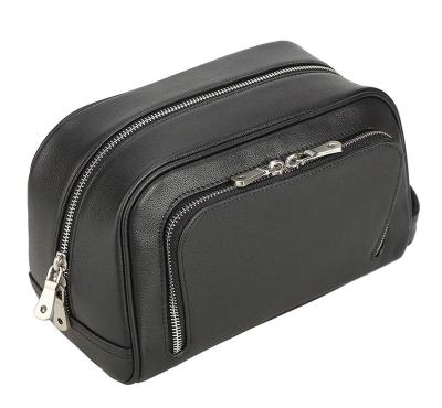 China Durable Leather Toiletry Bag Mens Toiletry Bag With Carry To Tie Custom Logo Wash Bag for sale