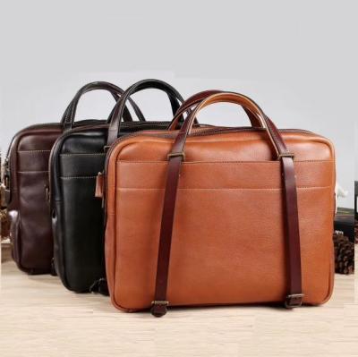 China High quality high quality vintage men's bag management computer briefcase leather bag for sale