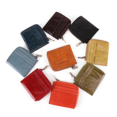 China Normcore/Minimalist Ready to Ship Card Holder Coin Purse Change Pouch Bag Genuine Leather Slim Genuine Leather for sale