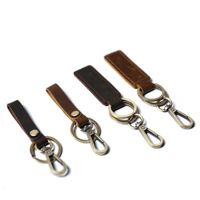 China High Quality Fashion OEM Laser Logo Free Smart Key Organizer Leather Compact Key Holder Leather for sale