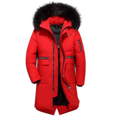 China Custom Plus Size Womens Down Jackets White Duck Long Warm Coat Hooded Black Hooded Men Luxury Down Jacket Unisex for sale