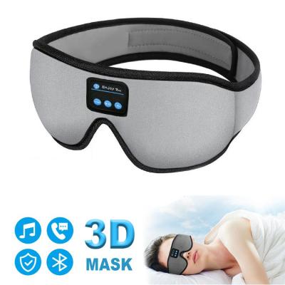 China 2020 Hot Sale Mobile Phone 3D Sleep Mask BT 5.0 Radio Earphones Music Eye Mask Gray for sale