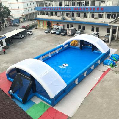 China Commercial PVC Inflatable Human Table Soccer Table Football Inflatable Foosball Field for sale