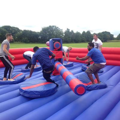 China Commercial Mechanical PVC Inflatable Sweeper Obstacle Games Inflatable PVC Wipeout For Multiplayer Game for sale