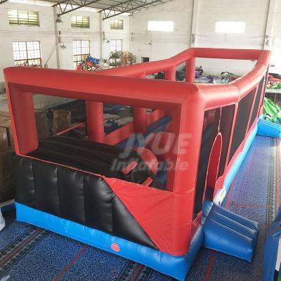 China Inflatable Obstacle Course Wipeout Big Fire Resistance Inflatable Red Wipeout Balls Challenge For Sale for sale