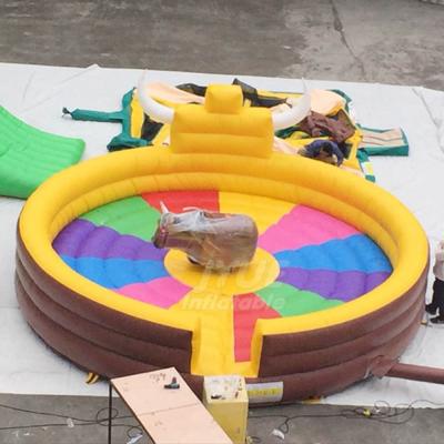 China PVC Outdoor Sports Game Exciting Game Electric Ride Inflatable Bull Bull Mechanical Rodeo For Sale for sale