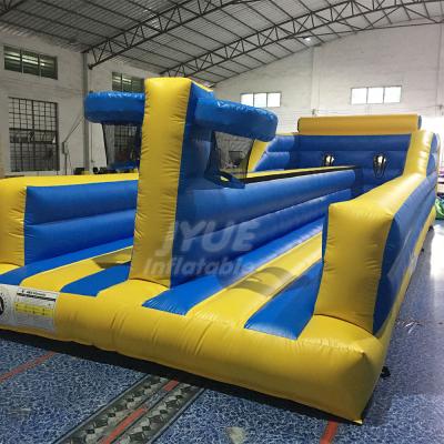 China Competitive Race Equipment Fire Resistance Sports Games Challenge Two Lane Inflatable Bungee Race For Sale for sale