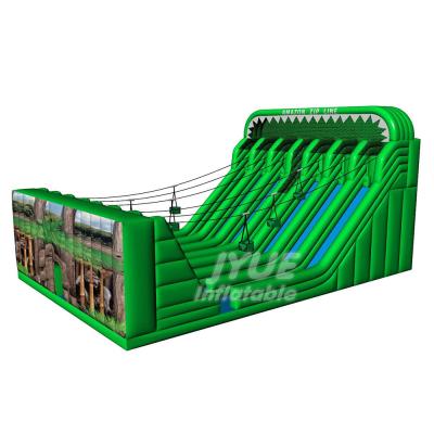 China Outdoor Playground Four Ground Inflatable Gulch Zipper Dry Line Obstacle Course For Sale for sale