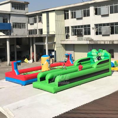 China High Quality Inflatable Competitive Racing Equipment PVC Sport Two Lane Inflatable Bungee Race for sale