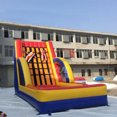 China Outdoor Commercial Interactive Sports Games Kids Inflatable Playground Sticky Wall With Costumes For Sale for sale