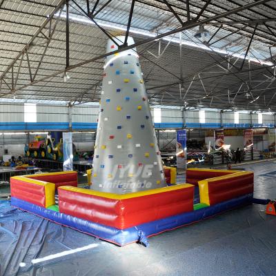 China Fireproof Attractive Outdoor Inflatable Sport Inflatable Climbing Wall, Inflatable Climbing With Safety Belt for sale