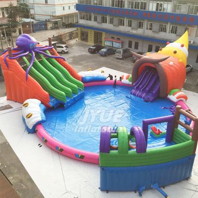 China Reliable Small Water Games Backyard Summer Fire Resistance Quality Inflatable Water Park for sale