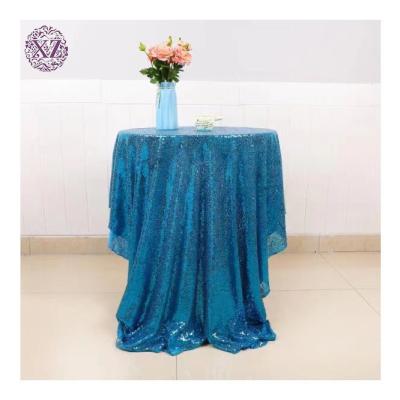 China Breathable Many Color Round Cut Rose Round Tablecloth Wedding Decoration Sequin Tablecloth Wholesale Gold Many for sale