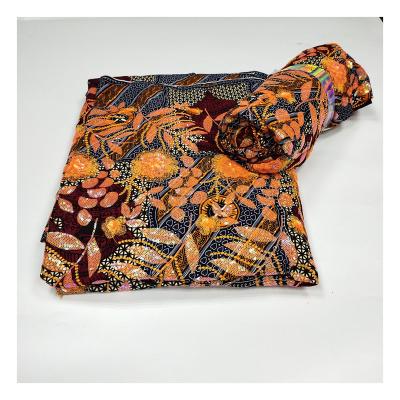 China Breathable hot selling sanhe quality real african print fabric wax printing red fabrics for waxing prints for sale