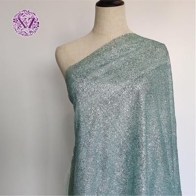 China Sustainable Wholesale Dubai Garment Beautiful Sustainable Mesh Polyester Chunky Lace Fabric for sale