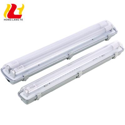 China Warehouse Cover 2Ft 0.6M Double Tube 2x10W PS Tri Tube 2x10W Ps Tri Linear Waterproof Fluorescent Clips T8 LED Waterproof Fluorescent Light Fixtures Ip65 for sale