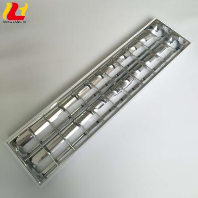 China Hot Selling Embeded Mini Iron 3x18w T8 Desktop Grille Mount Ceiling Recessed Protective Aluminum Fluorescent Lamp 300x1200mm for sale