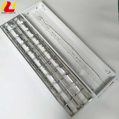 China Embeded 3X4Ft 3X30W 9000LM Paint T8 T5 Fluorescent Tube Grille Grill Lamp Decorative White Outdoor Mounted Type Led Desk Grill Lamp for sale