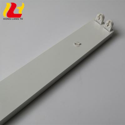 China Screw 2Ft 3Ft 4Ft Square Iron Body 18W 36W 60W 120W T8 T5 Led Fluorescent Linear Ceiling Doule Tube Light Fixture With Flat Cover for sale