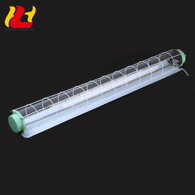 China High Efficiency Industrial 40W 36W 2Ft Dual T8 Led Fluorescent Glass Tube Marine Fitting Light With Iron Explosion Proof Reflector for sale