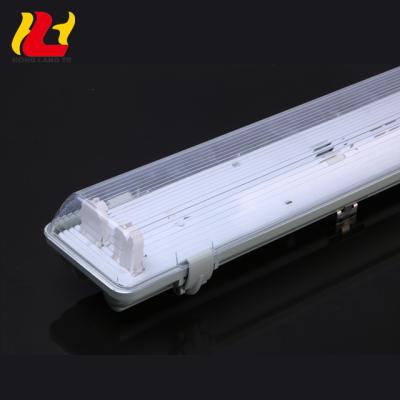 China Indoor Glass Tube 2x18W Ip65 T8 T5 Waterproof Or Custom G13 Double Wall LED Strip Warehouse Decoration Light For Garage for sale